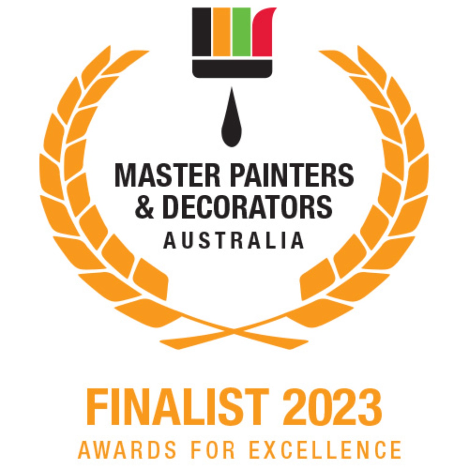 Master Painters and Decorators Australia Awards for Excellence Finalist 2023 badge