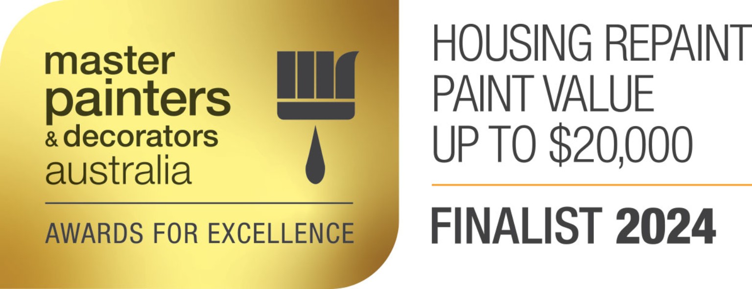 Master Painters and Decorators Australia Housing Repaint Finalist 2024 badge